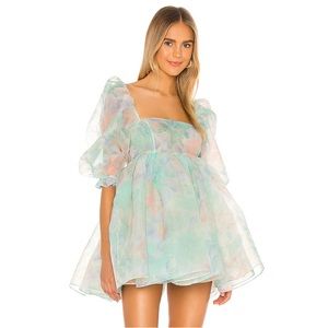 Selkie Cute Puff Dress in Miami Sofa